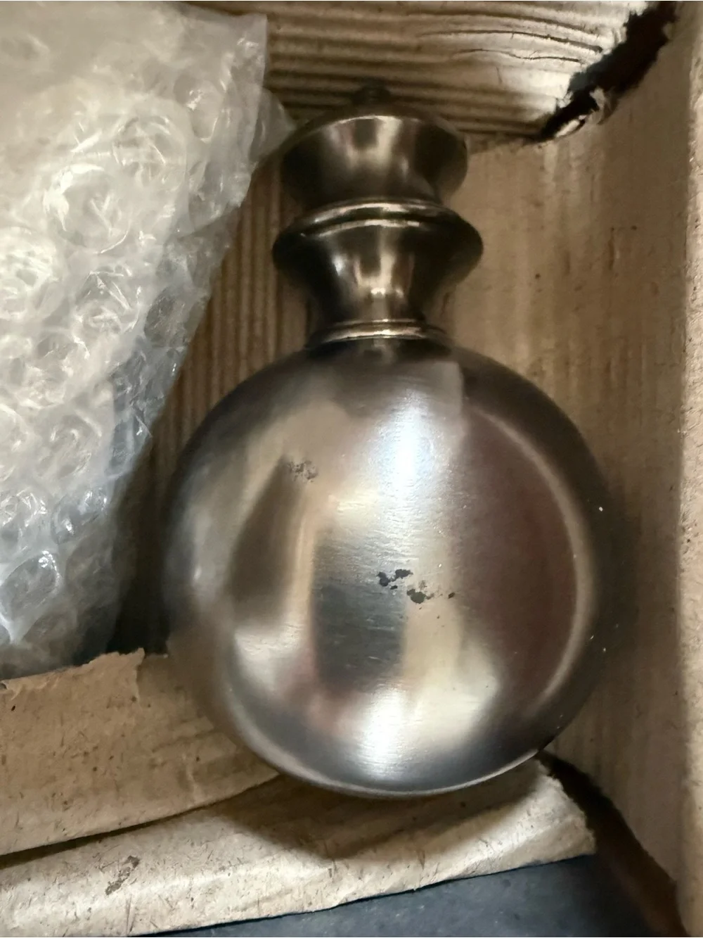 Pottery Barn Parker Ball Rod Finial - Pewter Tone